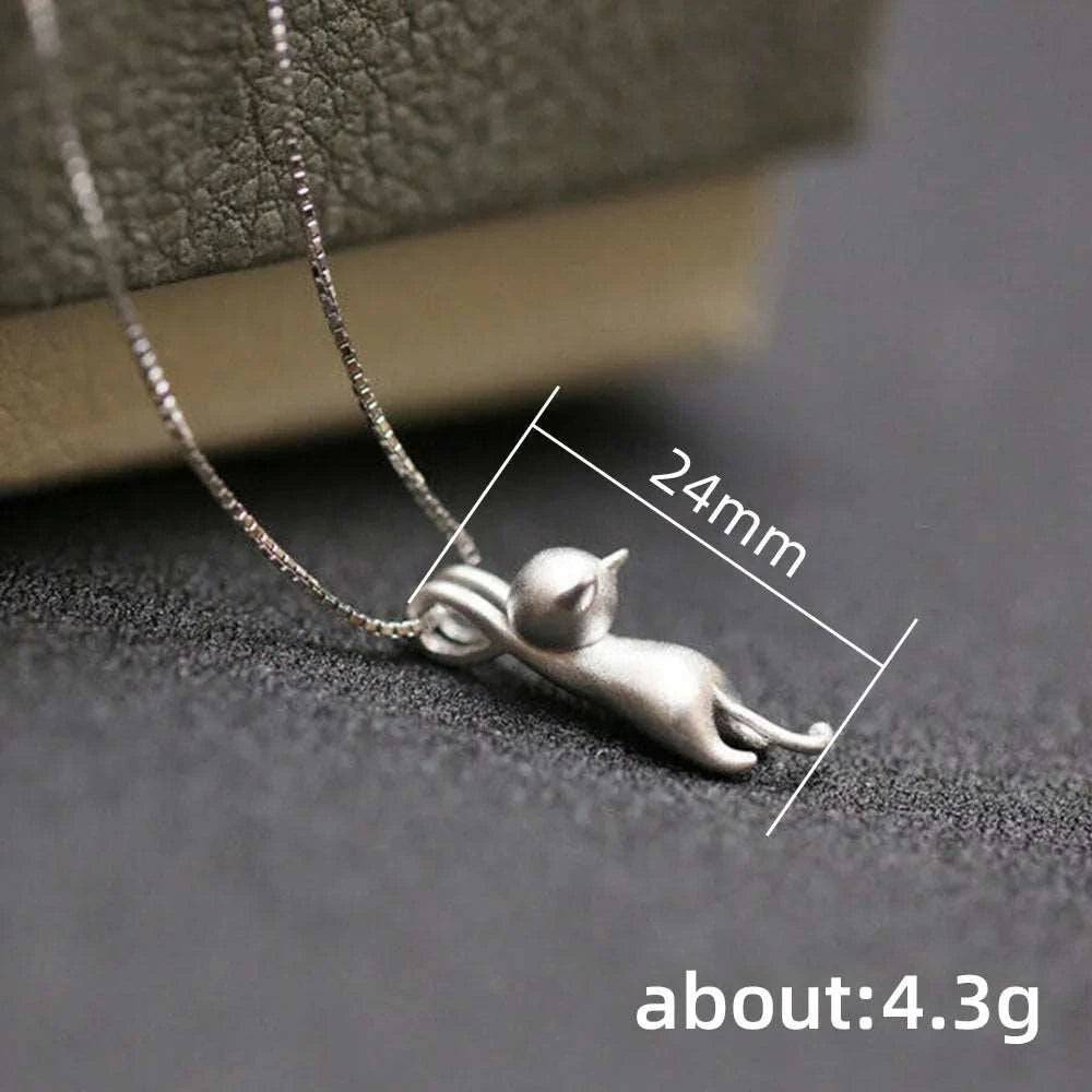 Black Cat Necklace for Women Cute Animal Pendant Funny Birthday Gift Fashion Necklace Jewelry - Trendypet's Zone