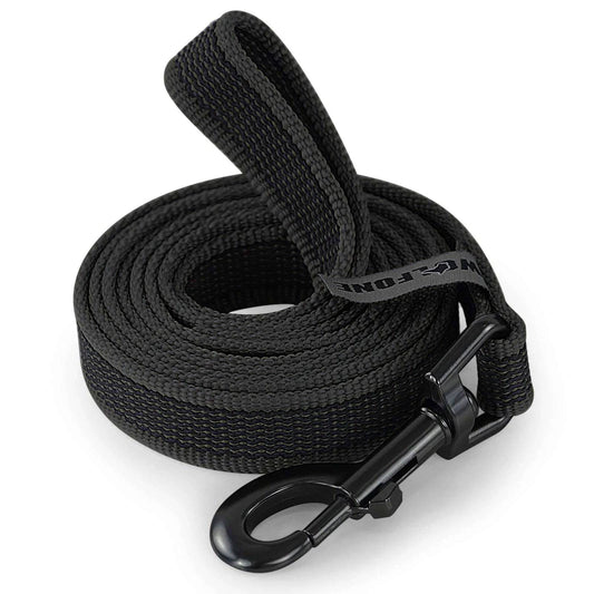 Black Dog Leash Latex Silk Easy and Convenient Training Big Dual Color - Trendypet's Zone