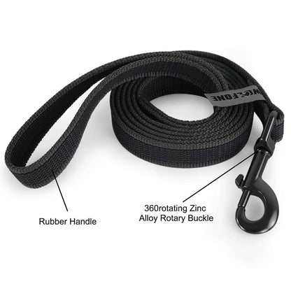 Black Dog Leash Latex Silk Easy and Convenient Training Big Dual Color TRENDYPET'S ZONE