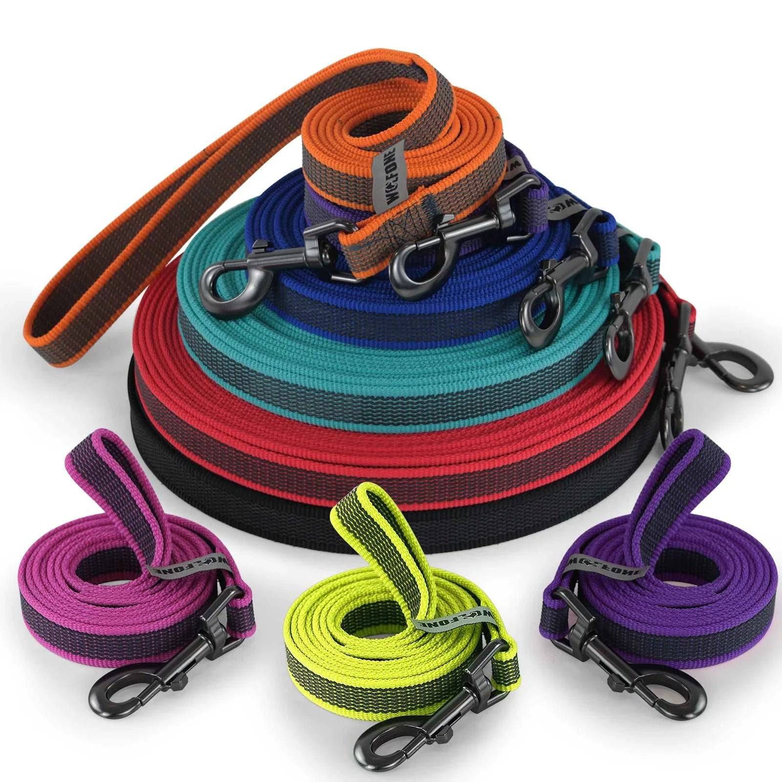 Black Dog Leash Latex Silk Easy and Convenient Training Big Dual Color TRENDYPET'S ZONE