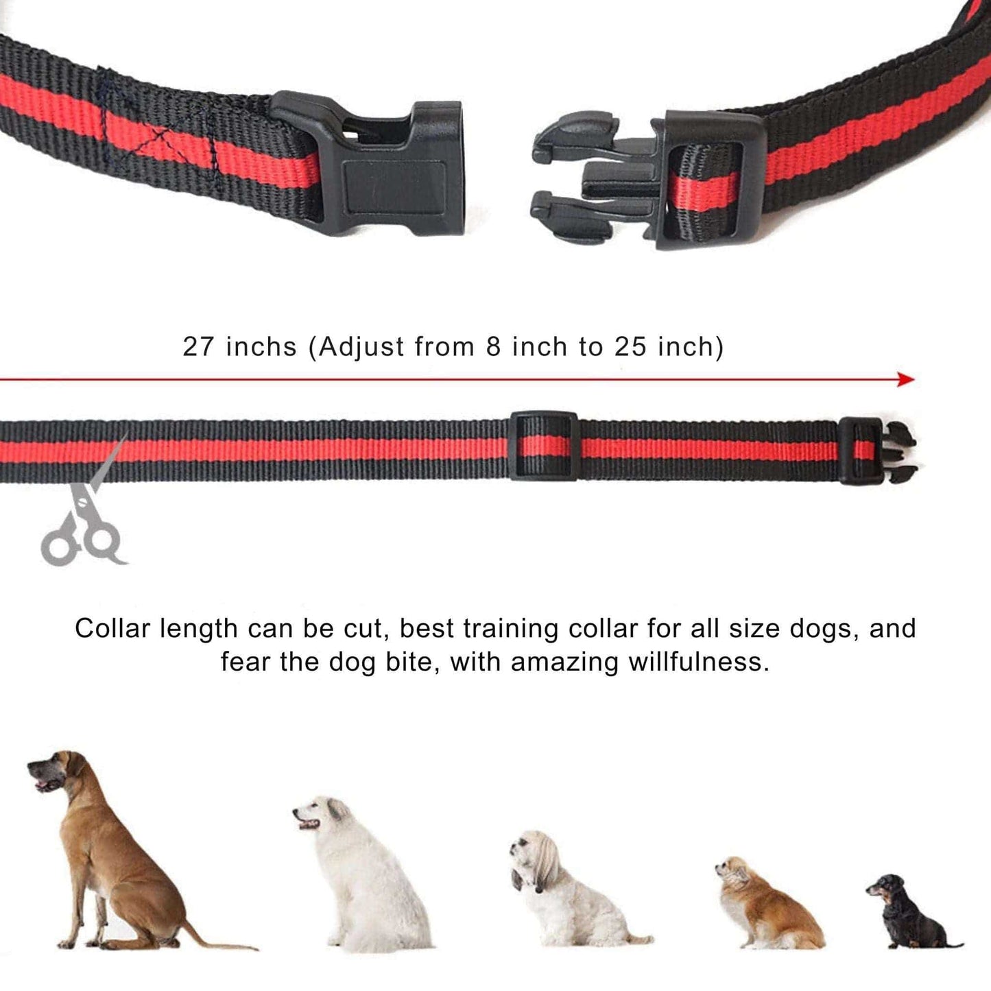 Black Dog Training Collar 500m Control Trainer Device Vibration / Electrostatic pulse / Warning Stop Bark Deterrents - Trendypet's Zone