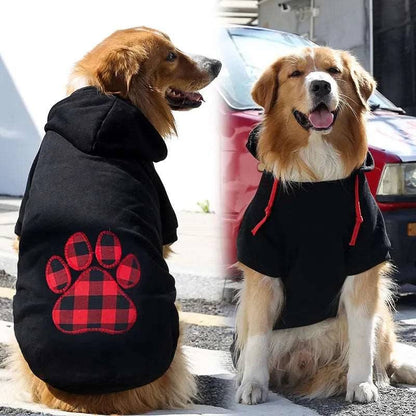 Black Foot Dog Winter Coat Pet Jacket Plaid Vest Cold Weather Clothes Apparel TRENDYPET'S ZONE