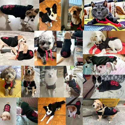 Black Foot Dog Winter Coat Pet Jacket Plaid Vest Cold Weather Clothes Apparel TRENDYPET'S ZONE