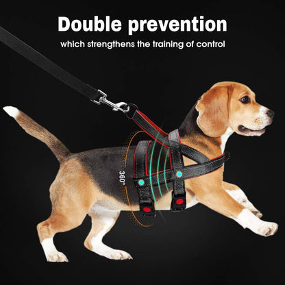 Black No Pull Nylon Dog Harness Reflective Adjustable Dog Harness Vest For Medium Large Dogs Walking Training Belt TRENDYPET'S ZONE