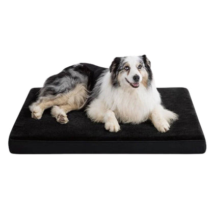 Black Orthopedic Waterproof Dog Bed with Removable Washable Cover and Nonskid Bottom for Crate, Memory Foam XL Size 41" × 29" × 3.5" TRENDYPET'S ZONE