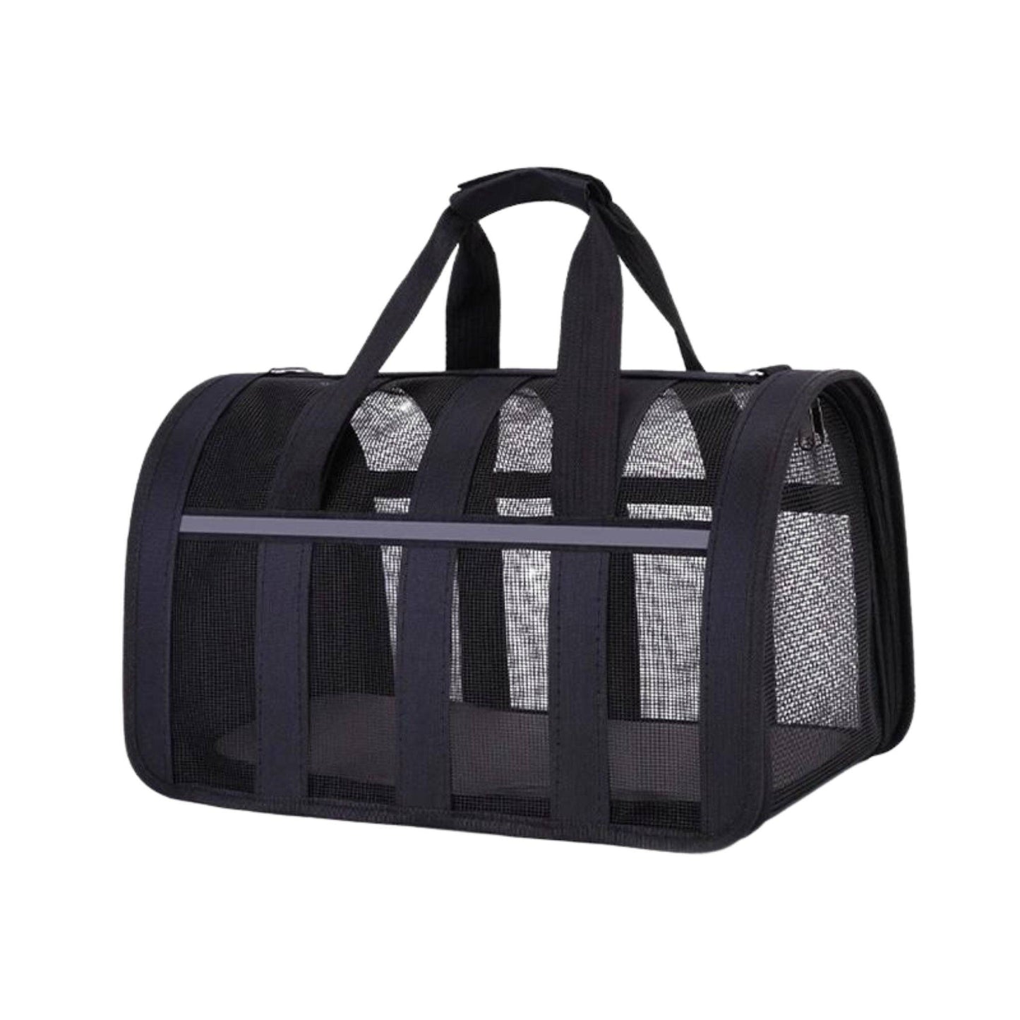 Black Pet Carrying Bag Large Capacity Portable Breathable Shoulder Bag For Outdoor Use Suitable For All Seasons TRENDYPET'S ZONE