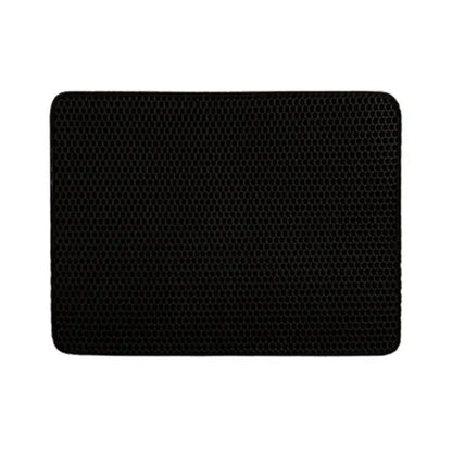 Black Pet Cat Litter Mat Waterproof EVA Double Layer Trapping Kitten Litter Box Mat Clean Pad Products - Trendypet's Zone