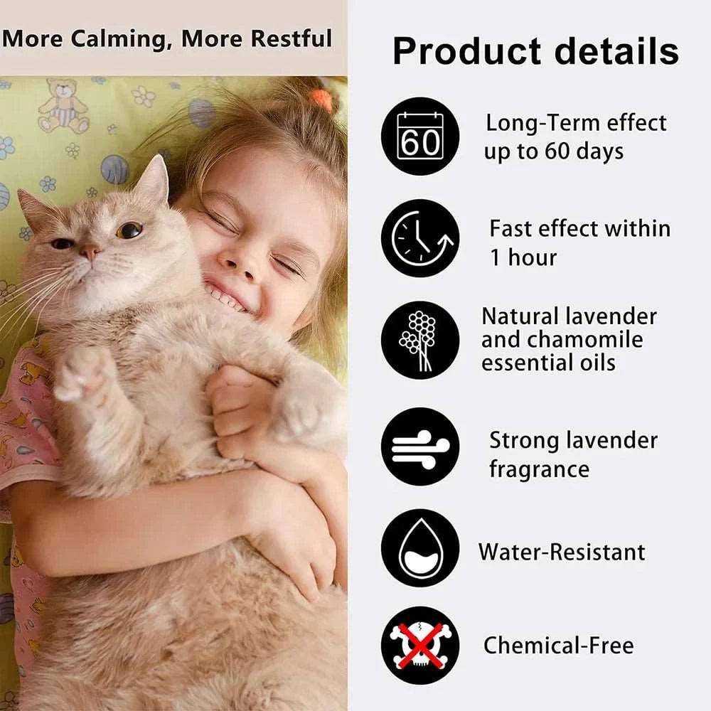 Black Safe Cat Calming Collar 1Pack/60Days Adjustable Anxiety Reduction Pheromone Lasting Natural Calm Pet Collar Boxed OPP Bag - Trendypet's Zone