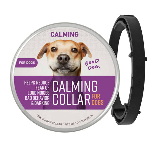 Black Safe Dog Calming Collar 1Pack/60Days Adjustable Anxiety Reduction Pheromone Lasting Natural Calm Pet Collar Boxed OPP Bag - Trendypet's Zone