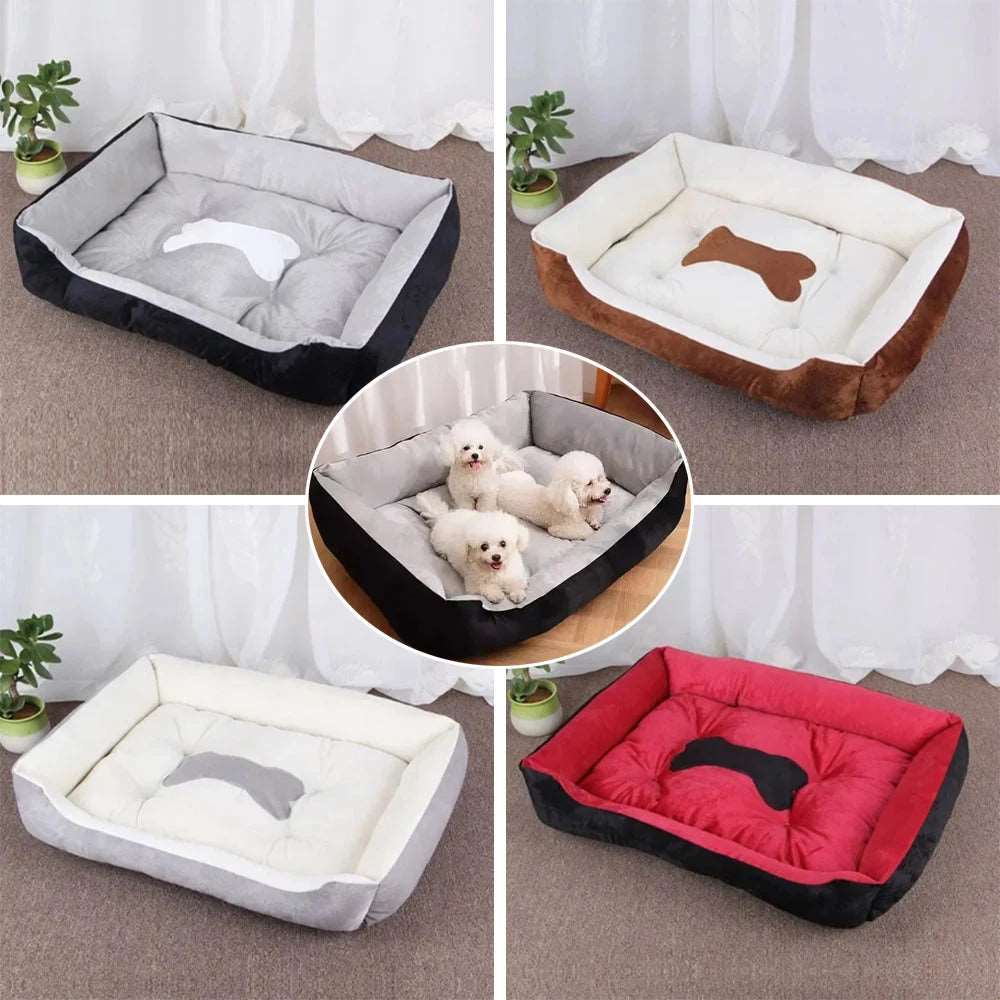 Black Warm Comfortable Dog Sleeping Sofa Bed Soft PP Cotton Nest For Small Medium Large Dogs Pet Puppy Kennel Basket Mat - Trendypet's Zone