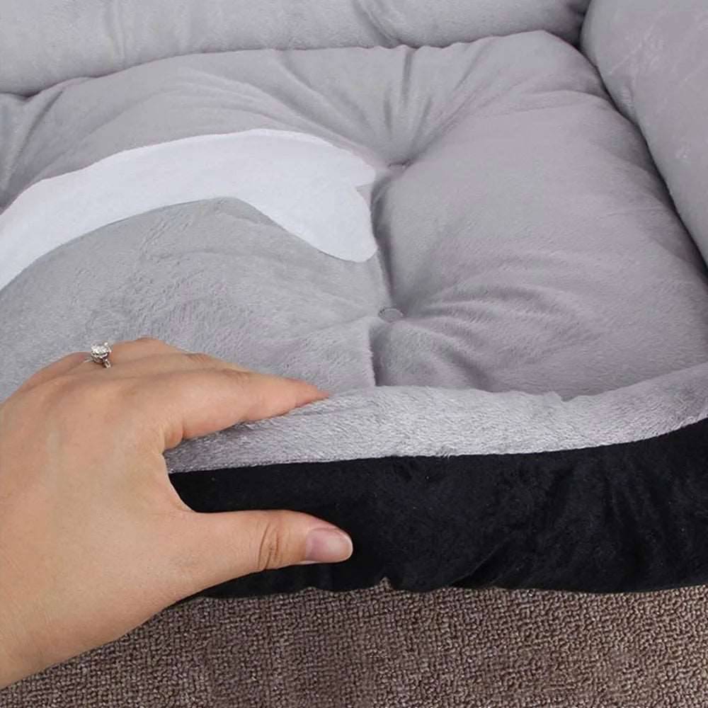 Black Warm Comfortable Dog Sleeping Sofa Bed Soft PP Cotton Nest For Small Medium Large Dogs Pet Puppy Kennel Basket Mat - Trendypet's Zone