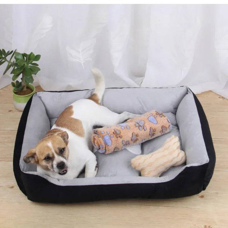 Black Warm Comfortable Dog Sleeping Sofa Bed Soft PP Cotton Nest For Small Medium Large Dogs Pet Puppy Kennel Basket Mat - Trendypet's Zone