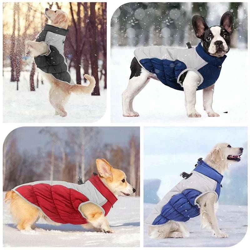 Black Warm Jacket Waterproof Clothes For Dog Winter Pet Costume Coat Vest - Trendypet's Zone