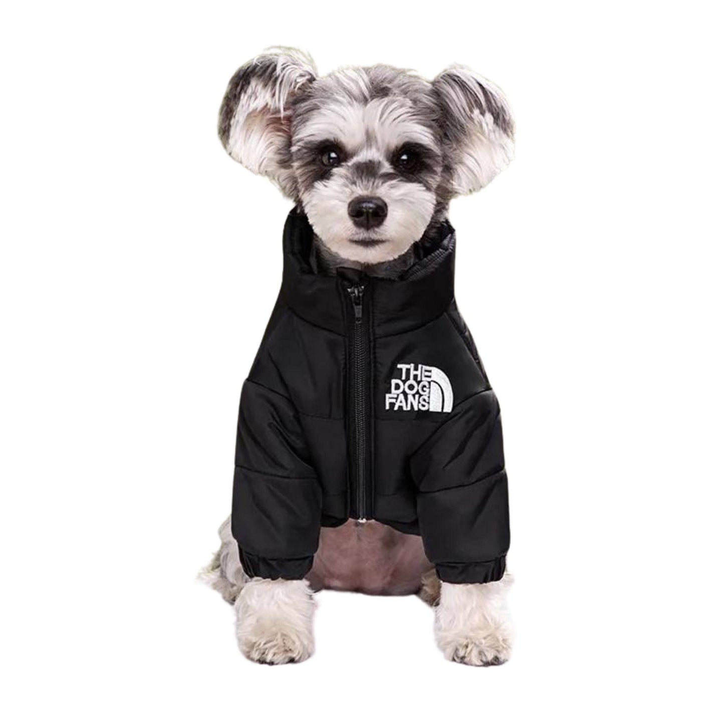 Black Warm Stylish Dog Windproof Snow Cold Weather Coats Jackets for Puppies Small Medium Large Dogs TRENDYPET'S ZONE