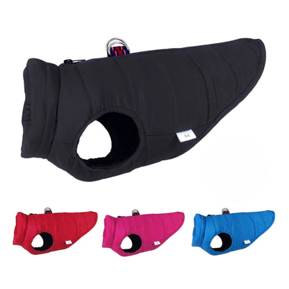 Black Windproof Pet Dog Coat Jacket Winter Warm Padded Vest TRENDYPET'S ZONE