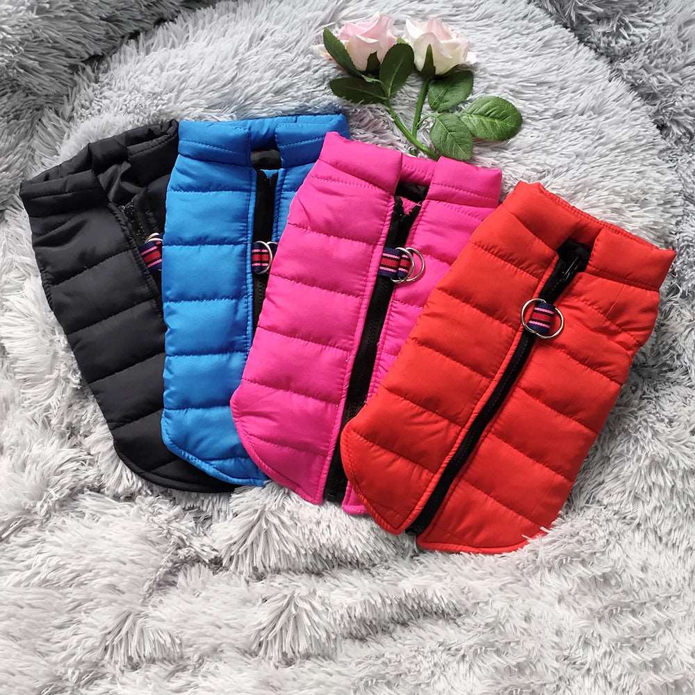 Black Windproof Pet Dog Coat Jacket Winter Warm Padded Vest TRENDYPET'S ZONE