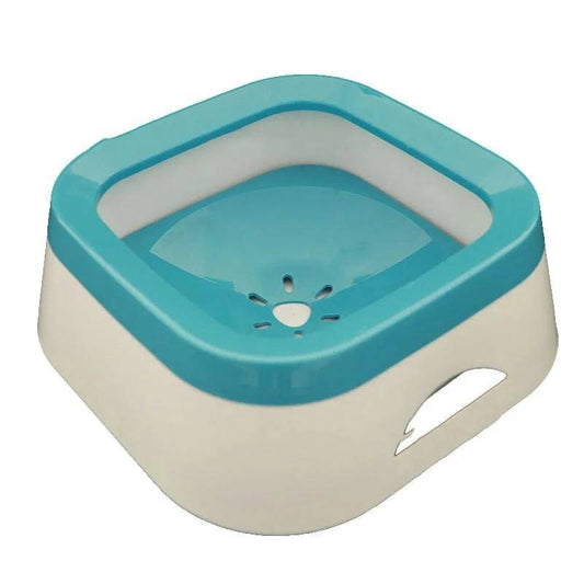 Blue 1L No-Spill Dog Water Bowl Pet Slow Water Feeder Cat bowl Vehicle Carried Floating Buoyancy Drinking fountain TRENDYPET'S ZONE