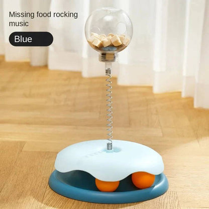 Blue Cat Puzzle Food Leaking Ball Toy Kitten Interactive Treat Catnip Slow Feeder Dispenser Fun Indoor Toy TRENDYPET'S ZONE