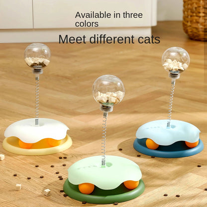 Blue Cat Puzzle Food Leaking Ball Toy Kitten Interactive Treat Catnip Slow Feeder Dispenser Fun Indoor Toy TRENDYPET'S ZONE