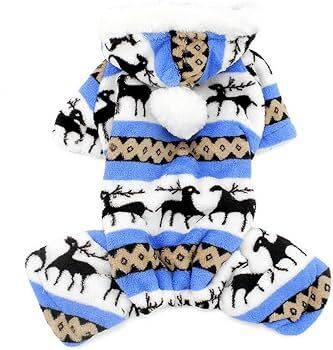 Blue Cozy Christmas Elk Pet Costume Trendy Dog Cat Sweater TRENDYPET'S ZONE