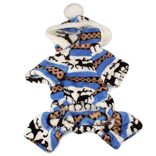 Blue Cozy Christmas Elk Pet Costume Trendy Dog Cat Sweater TRENDYPET'S ZONE