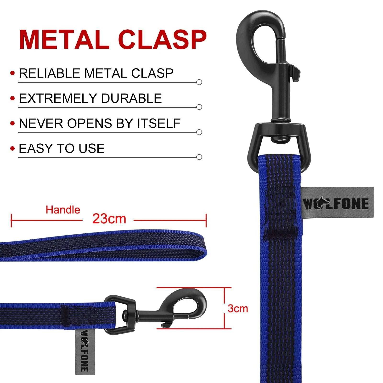 Blue Dog Leash Latex Silk Easy and Convenient Training Big Dual Color TRENDYPET'S ZONE