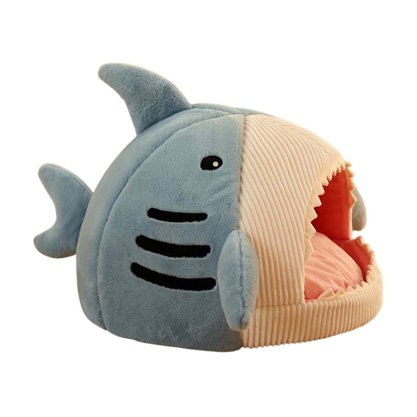 Blue Gray Cat Mat Shark-Shaped Kennel Kitten Bed Hideout House Semi-Closed Nest TRENDYPET'S ZONE