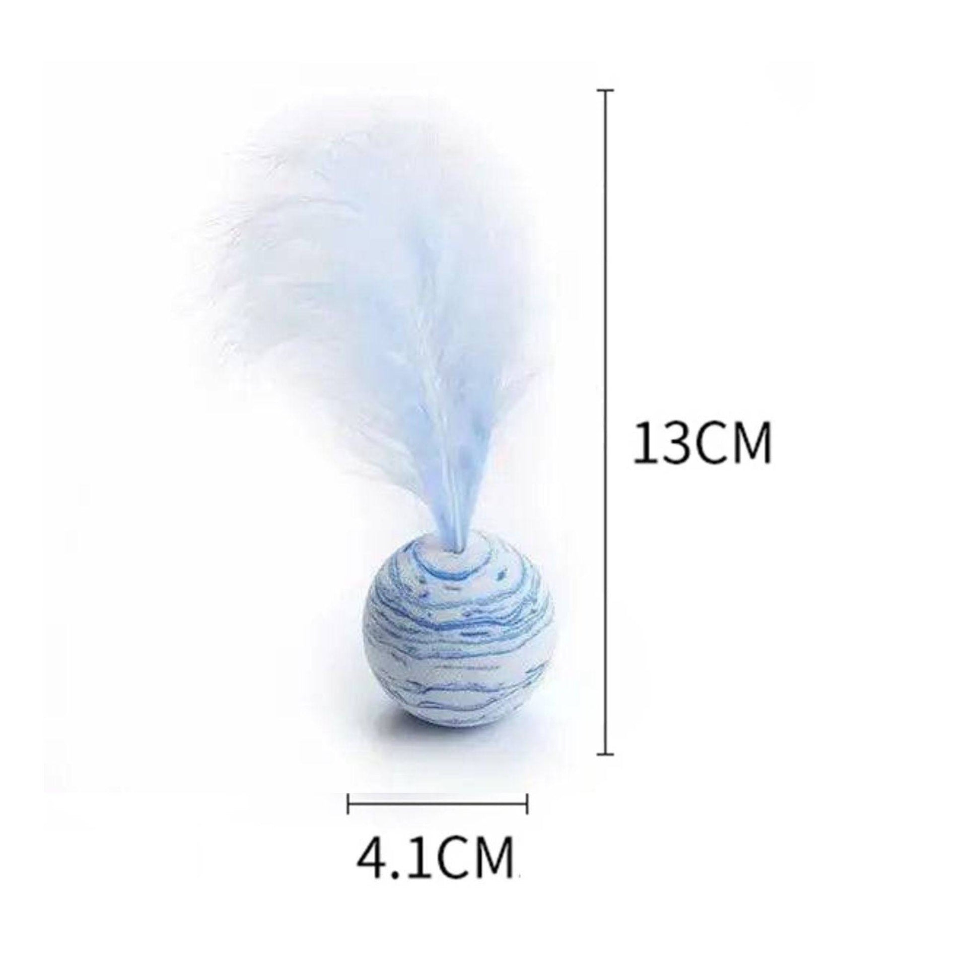 Blue Interactive Cat Toy Star Texture Feather Foam Ball TRENDYPET'S ZONE