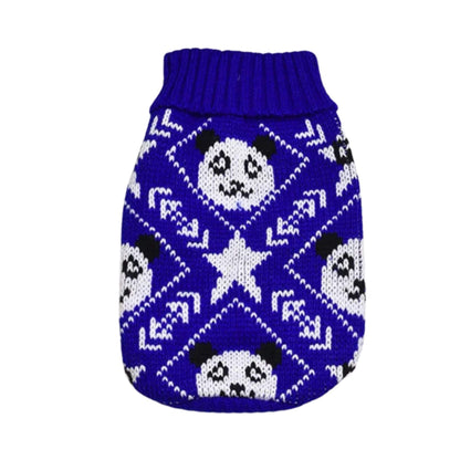 Blue Panda Warm Knitted Pet Dogs Cats Sweater Winter Clothes TRENDYPET'S ZONE