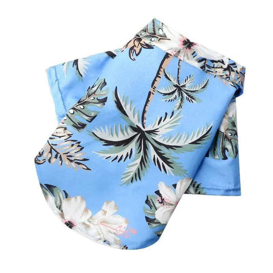 Blue Pet Hawaiian Beach Style T-Shirts Thin Breathable Summer Clothes for Small Dog Puppy Pet Cat Kitten Vest TRENDYPET'S ZONE