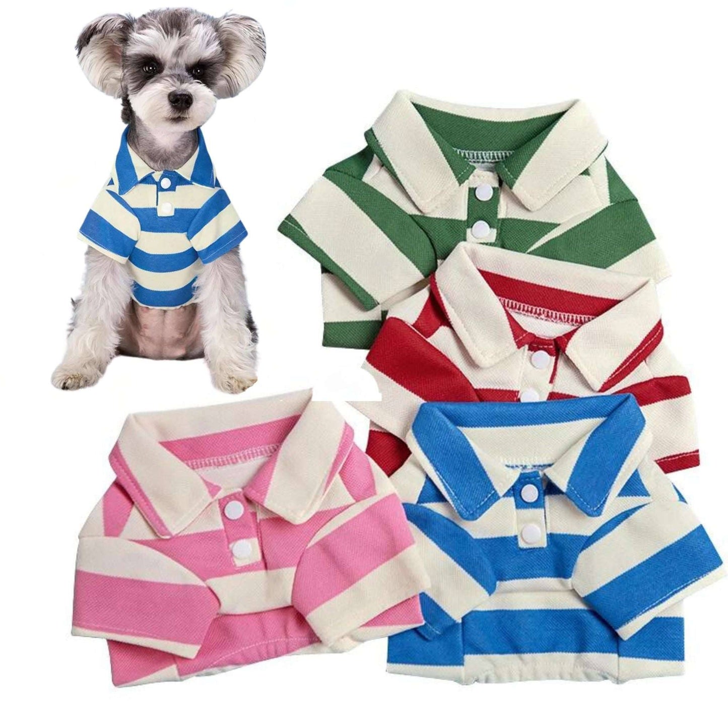 Blue Pet Polo Shirt Summer Dog Clothes Casual Clothing for Small Large Puppy T-shirt Shirts TRENDYPET'S ZONE