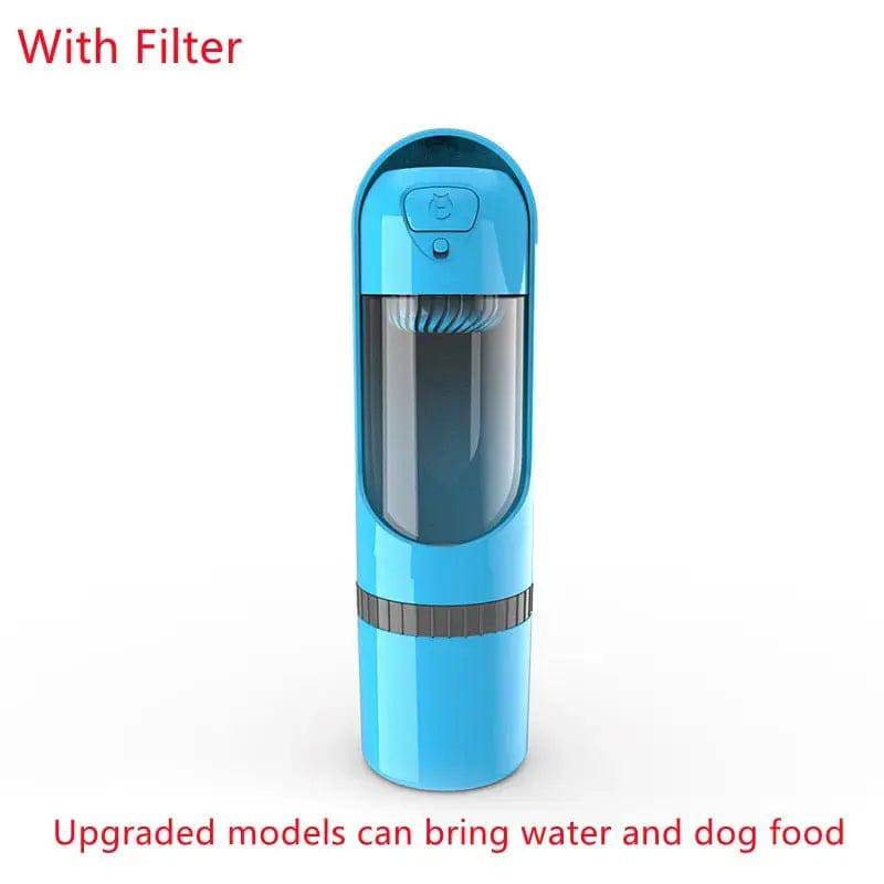 Blue Portable Pet Dog Water Bottle Drinking Bowls For Small Large Dogs - Trendypet's Zone