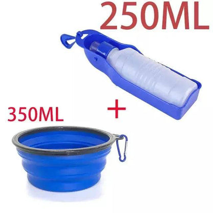 Blue Portable Pet Travel Water Bowl Bottle Feeder Drinking Fountain - Trendypet's Zone