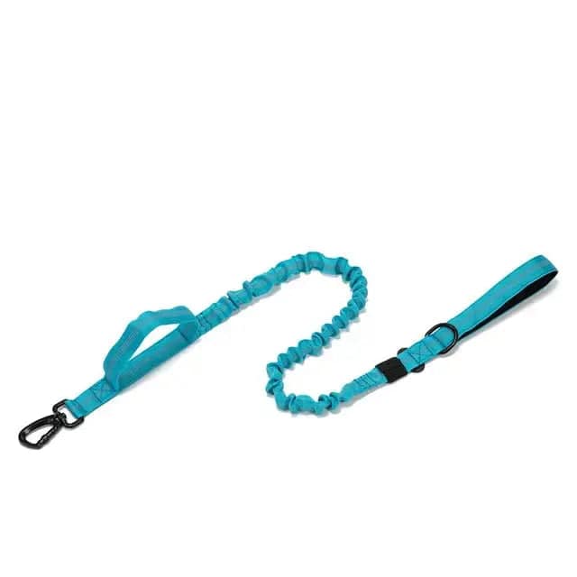 Blue Tactical Dog Leash Elastic Dog Strap NO PULL Nylon Reflective Lead Traction Rope Training Walking Hunting Durable Dog Leash Line TRENDYPET'S ZONE