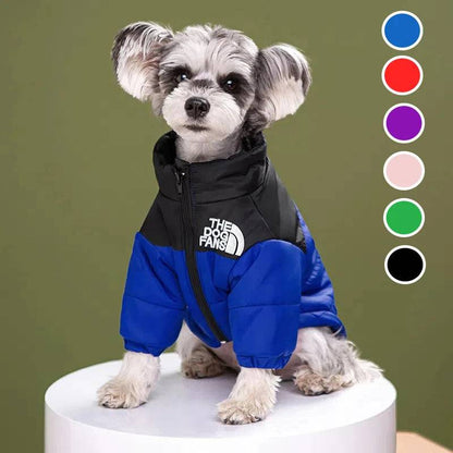 Blue Warm Stylish Dog Windproof Snow Cold Weather Coats Jackets for Puppies Small Medium Large Dogs TRENDYPET'S ZONE