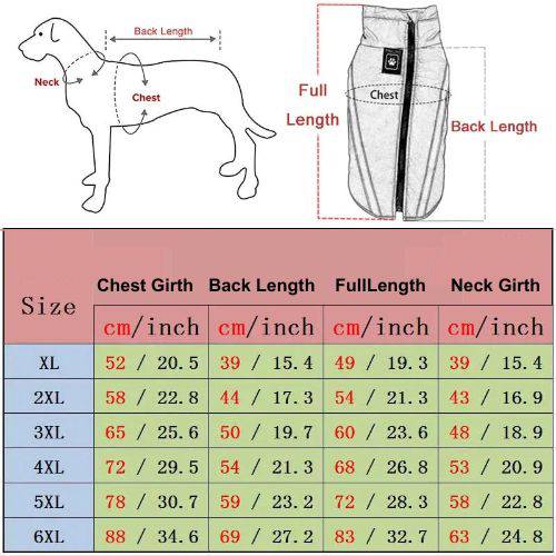 Blue Waterproof Dog Clothes for Winter Warm Big Jackets Padded Fleece Pet Coat Safety Reflective Design - Trendypet's Zone