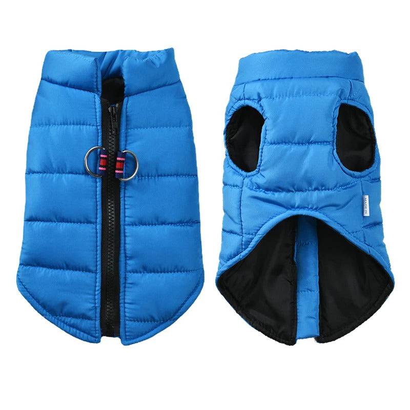 Blue Windproof Pet Dog Coat Jacket Winter Warm Padded Vest TRENDYPET'S ZONE