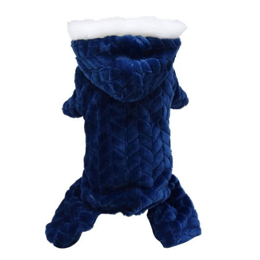 Blue Winter Pet Dog Clothes Thicker Polyester Cotton Coat Jumpsuit Four-Legged Down Puppy Jackets TRENDYPET'S ZONE