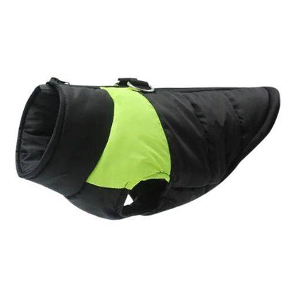 Bright Green Winter Warm Dog Clothes Waterproof Vest Zipper Jacket Coat - Trendypet's Zone