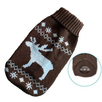 Brown Cat Kitten Sweater Winter Warm Clothes For Small Medium Dogs Coat Pet Outfit TRENDYPET'S ZONE