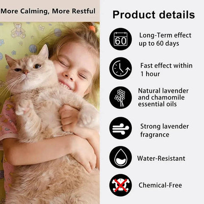 Brown Safe Cat Calming Collar 1Pack/60Days Adjustable Anxiety Reduction Pheromone Lasting Natural Calm Pet Collar Boxed OPP Bag - Trendypet's Zone