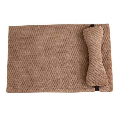 Brown Warm Calming Dog Puppy Bed Mat Pillow Fluffy Plush with Removable Washable Cover for X-Large, Large, Medium, Small Dogs TRENDYPET'S ZONE