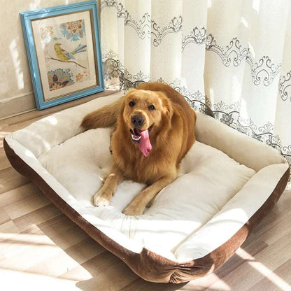 Brown Warm Comfortable Dog Sleeping Sofa Bed Soft PP Cotton Nest For Small Medium Large Dogs Pet Puppy Kennel Basket Mat TRENDYPET'S ZONE