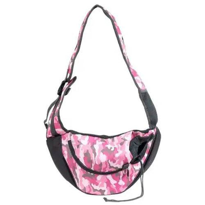 Camouflage Pink Pet Puppy Carrier Outdoor Travel Dog Shoulder Bag Mesh Oxford Single Comfort Sling Handbag Tote Pouch TRENDYPET'S ZONE