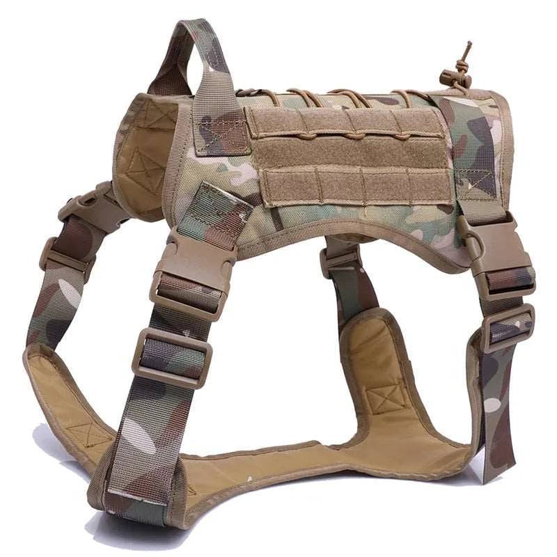 Camouflage Tactical Dog Pet Vest With Bags Military Harness Leash Set TRENDYPET'S ZONE