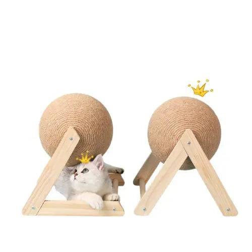 Cat Scratcher Toy Pet Scratching Ball Kitten Sisal Rope Scraper Claw Sharpener Furniture Protector TRENDYPET'S ZONE