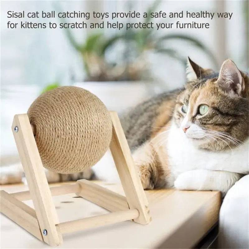 Cat Scratcher Toy Pet Scratching Ball Kitten Sisal Rope Scraper Claw Sharpener Furniture Protector TRENDYPET'S ZONE