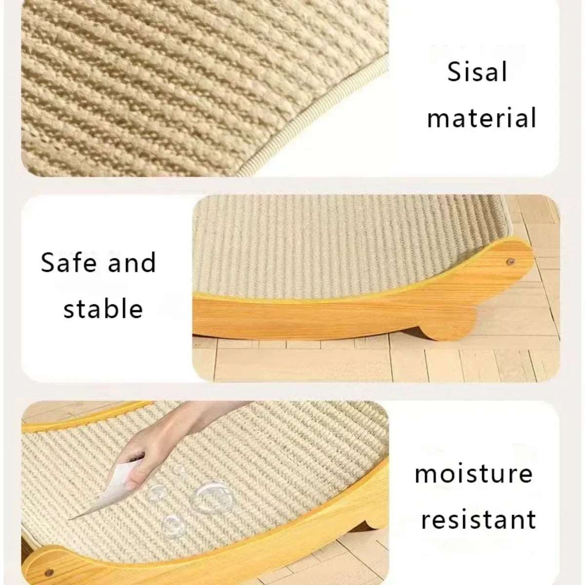 Cat Scratching Board Recliner Wooden Wear-resistant Scratch-resistant Post Kitten Scratchers TRENDYPET'S ZONE