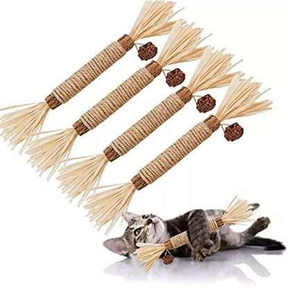 Cat Toys Chew Stick, Kitten Treat Catnip Toy Natural Stuff with Catnip for Cleaning Teeth Indoor Dental TRENDYPET'S ZONE