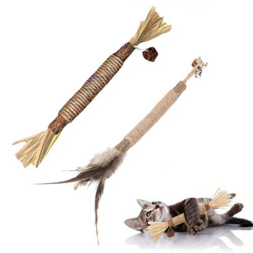 Cat Toys Chew Stick, Kitten Treat Catnip Toy Natural Stuff with Catnip for Cleaning Teeth Indoor Dental TRENDYPET'S ZONE